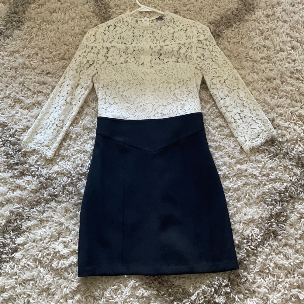 Size 2 Black & White Express Dress